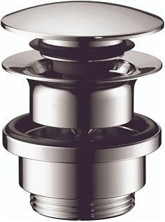 hansgrohe 50100101 Sink Push Open Drain, 1-1/4-Inch, Chrome,Small