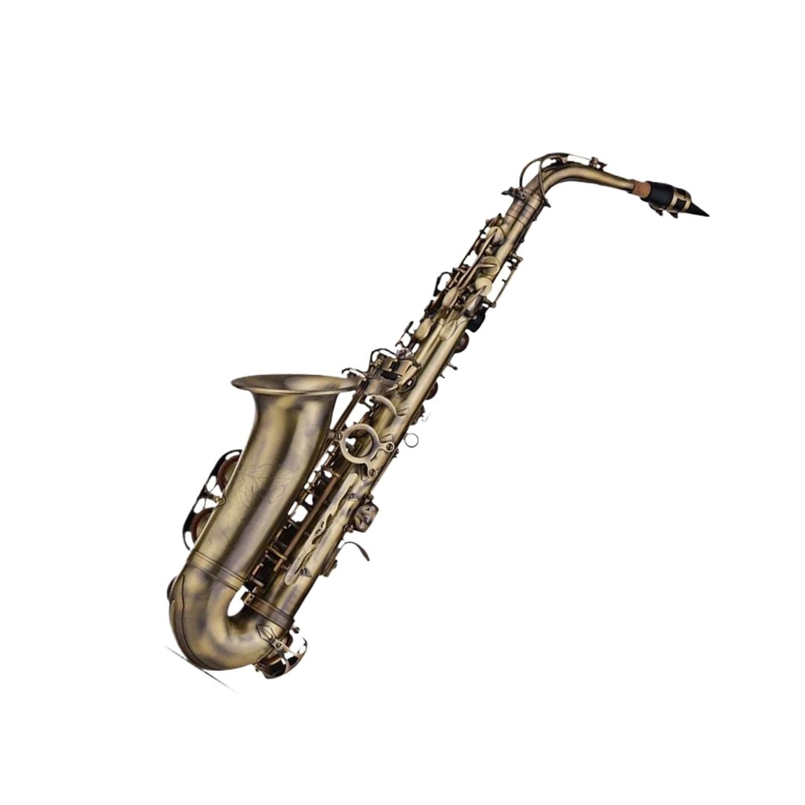 Sassofono professionale Sassofono Contralto In Mi Bemolle Con Finitura Anticata E Motivo Inciso Strumento A Fiato