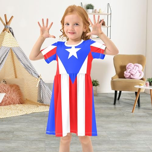 Summer Girl Dresses Short Sleeve Casual Toddler Girl Outfits Fashion Girl Clothes3