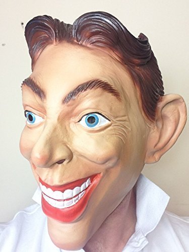 Rubber Johnnies TM TONY BLAIR MASK OVERHEAD LATEX BRITISH PRIME MINISTER FANCY STAG PARTY MASKS