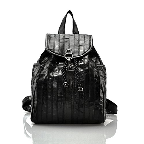 Sac rayures noires et blanches personnalisé grand sac à main cuir rétro