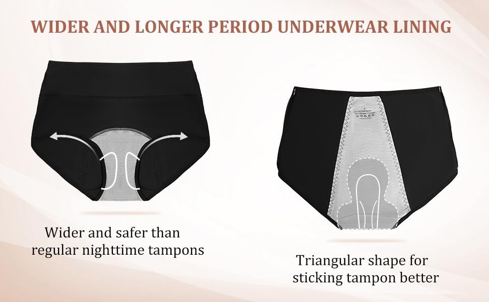 RUNYA Women's Underwear High Waisted Ladies Cotton Panties Soft Full Coverage Briefs 5 Black (Medium) - Image 8