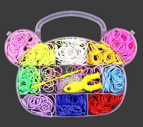 VINTAGER 10 Colored Loom Band Set with Bear Head Design Case, Loom Rubber Band Kit for DIY Crafts (Pack of 1) (B0CLZP3QSG) Amazon Price History, Amazon Price Tracker