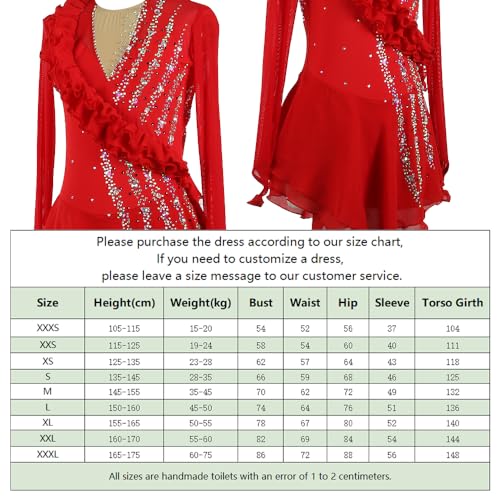 ZAGITOVA Vestido de patinação artística feminino feminino manga longa saia patinação artística no ge