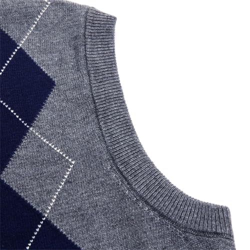 Mens Sweater Pullover V Neck Slim Fit Jumpers Knitting Patterns Sleeveless Vest3