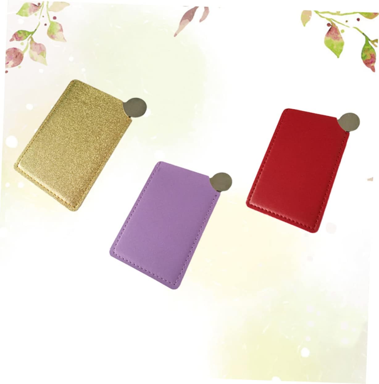 VALICLUD 3sets Portable Stainless Steel Pocket Mirror Durable High Definition Cosmetic Mirror Colors for Makeup Application Travel Present for Women Makeup Artists Random Color 3pcs*3