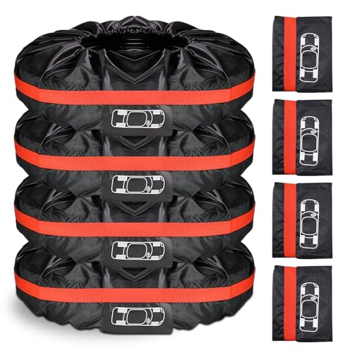 4 Stück Reifentüten Set: Waterproof Staubdicht Auto Reifentasche Reifen Schutz für Reifen bis 19-23 Zoll, Reifenschutzhülle Reifensäcke Ersatz Reifenhülle Aufbewahrung für Reifentasche (Rot) 4 Stück Reifentüten Set: Waterproof Staubdicht Auto Reifentasche Reifen Schutz für Reifen bis 19-23 Zoll, Reifenschutzhülle Reifensäcke Ersatz Reifenhülle Aufbewahrung für Reifentasche (Rot)