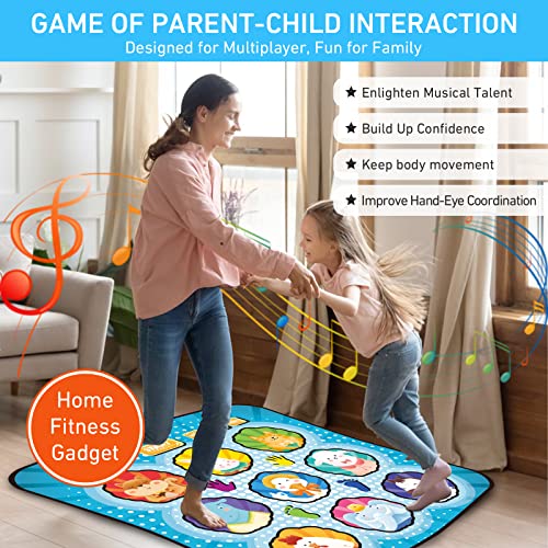 Dance Mat-Kids Dance Mat-Electronic Dance Pad Game Toy For Kids-Dance Mat With Led Lights,Built-In Music,Adjustable Volume,5 Game Modes-Dance Mat Gift For 3-12 Year Old Girls Boys(Animal Style) #TOP4