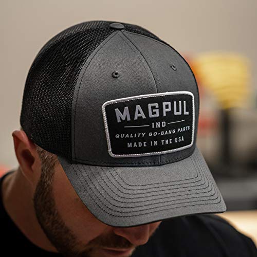 Magpul Trucker Hat Snap Back Baseball Cap, One Size Fits Most, Go Bang Charcoal/Black - Thumbnail 3