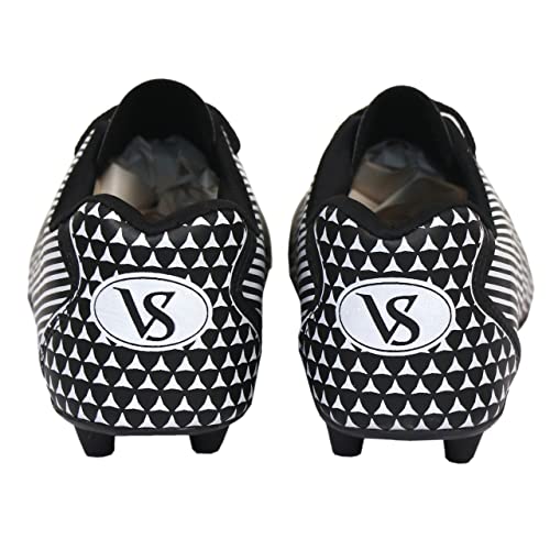 Image of Victall Unisex PU Black Football Shoes /Soccer Shoes