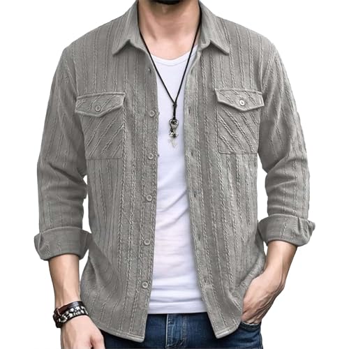 Chemise homme manche longue habit décontracté haut mode plein air