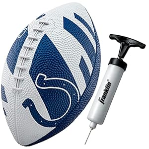 Franklin Sports NFL Indianapolis Colts Football – Youth Football – Mini 8.5″ Rubber Football – Perfect for Kids – Team Logos and Colors!