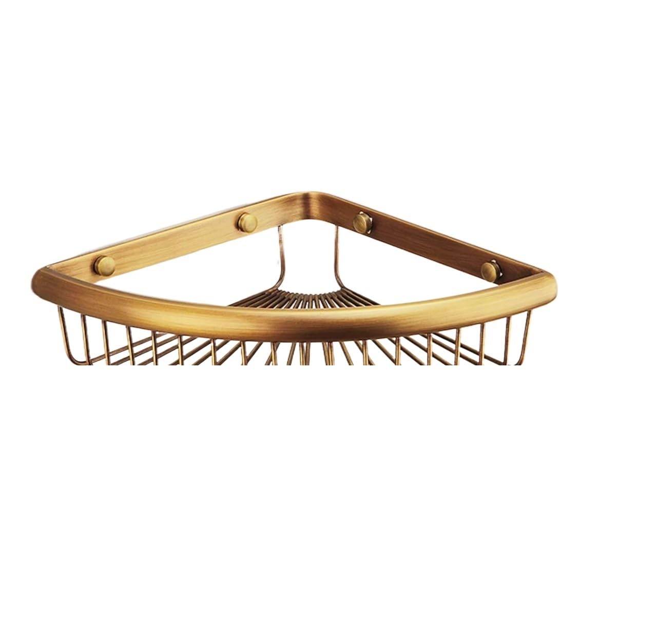 HAOXUELI Brass Antique Bathroom Hardware Towel Bar Hook Paper Soap Holder Bath Shelf Set(Corner Shelf)
