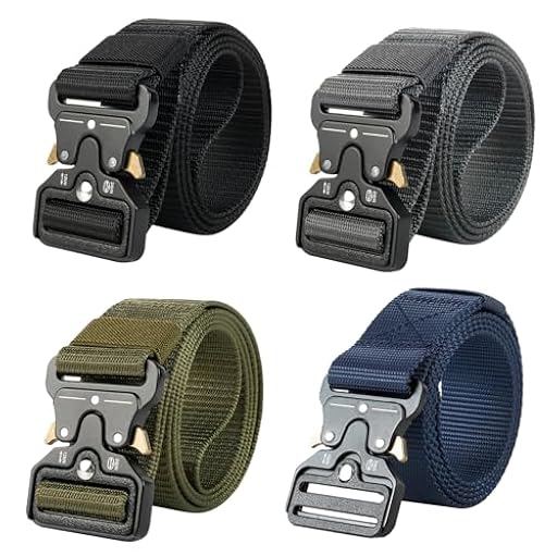 XiangJunly 4 cinturones de lona de nailon para mujeres y hombres, cinturones de trabajo para hombres y mujeres, cinturones ajustables con hebilla automática para hombre, para deportes militares de | Ya disponible en tu tienda friki favorita! En mundofriki.es!