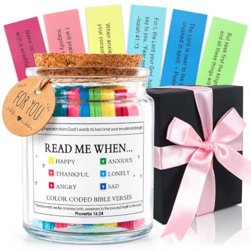 Bible Verse Jar Read Me When Bible Verses Jar For Emotions and Feelings Birthday & Christian For Women and Men Graduations Gift for Her Gifts for Mom From Daughter Son
