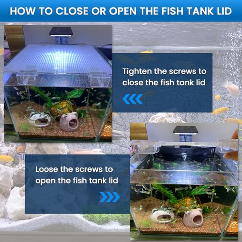 Image of NestBasics Aquarium lid Clips Fish Tank top Cover lid Support Holder Clip for Rimless or Rim Fish Tank (Transparent, 8pcs Fish Tank Hood Clips)