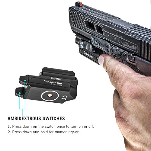 Olight Bundle PL MINI Valkyrie Rechargeable Flashlight Cree LED 400 Lumen with magnetic usb charger and patch