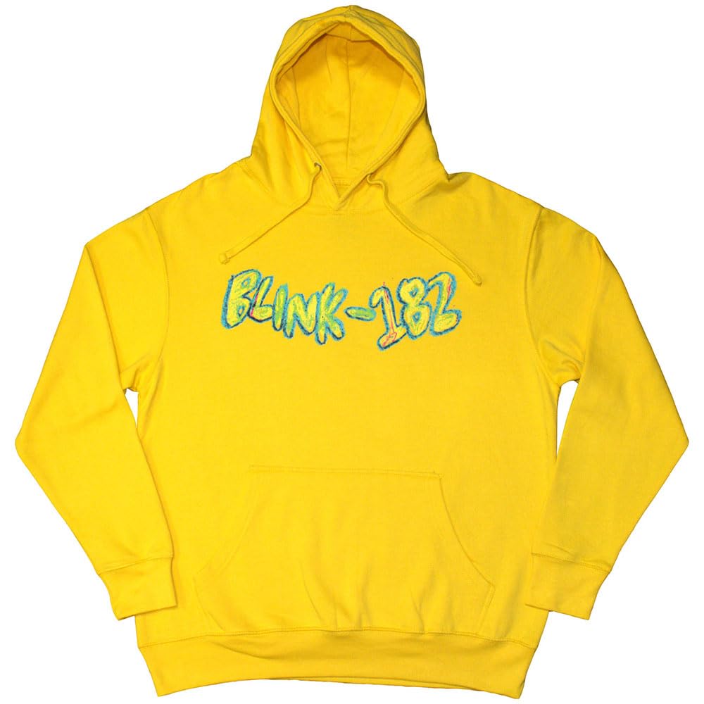 Rock Off officially licensed products Męska bluza z kapturem Blink 182 Crayon żółta