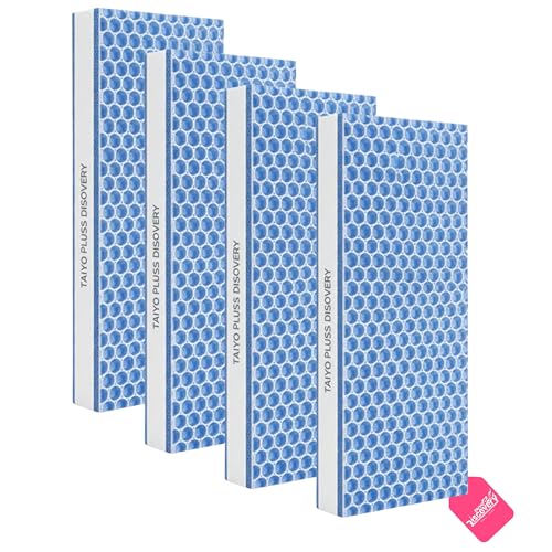 Image of Taiyo Pluss Discovery 8D Aquarium Filter Sponge Pad - 25 x 11 cm (4 Pack) | 8-Layer Reusable & Washable Fish Tank Filter Media | Cut to Fit Sponge for Clear Water | for Top Aquarium & Pond Filters