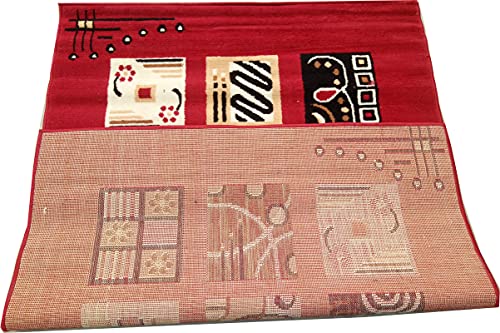 Image of Home Decore Acrylic Carpet for Your Living Room & Drawing Room Aywhere in Your Home (150x210 Red Colour)- 5x7 Feet