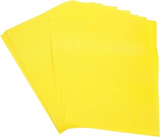 SEWACC 50hojas Etiquetas De Precio Publicitarias Amarillas Para Etiquetas De Precio Doble Cara Para Supermercados y Tiendas Fácil De Escribir Atrae La Atención Del Cliente