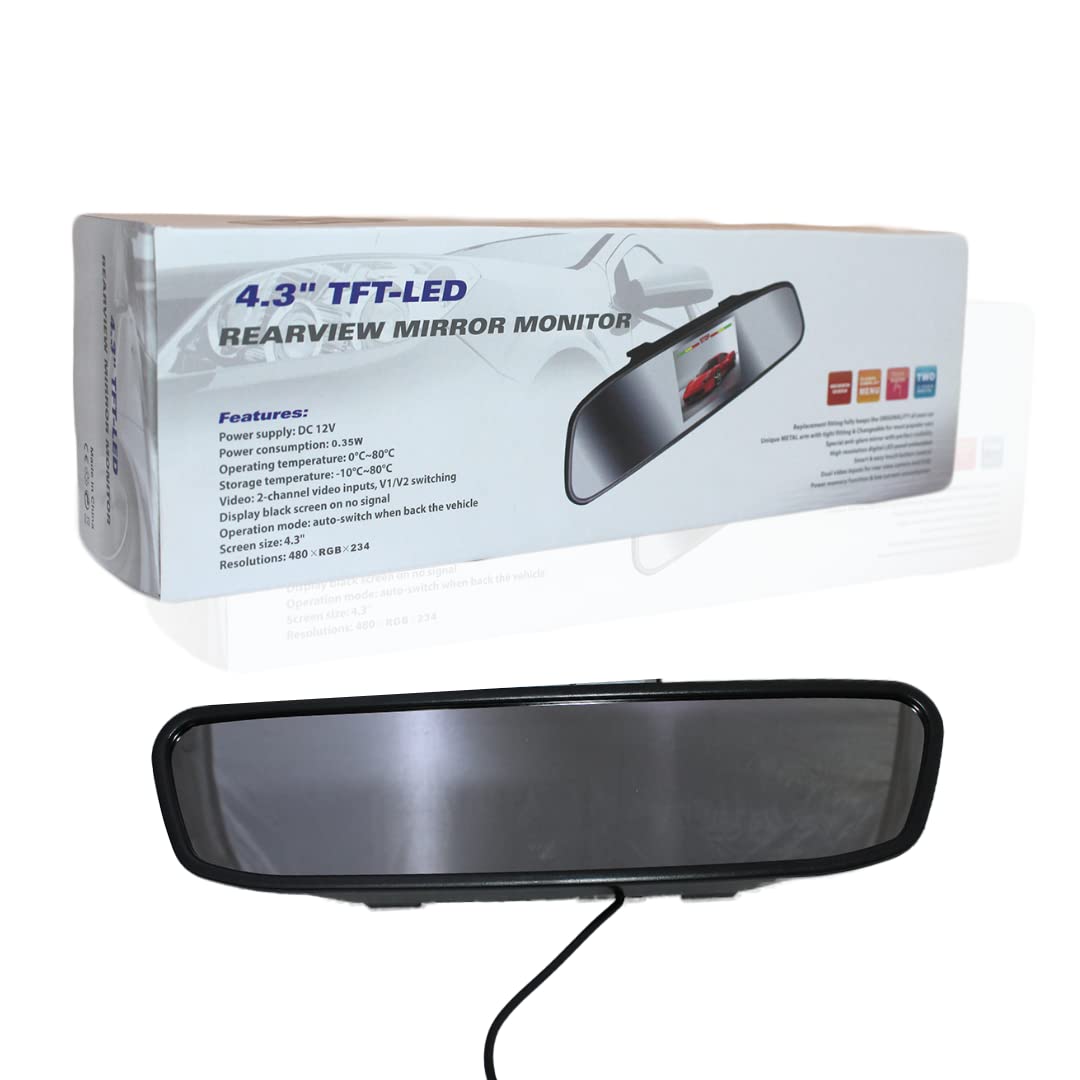 Winca4.3" Car DVR Rearview Mirror with 1080P Auto Video Registrator Recorder Dual lens