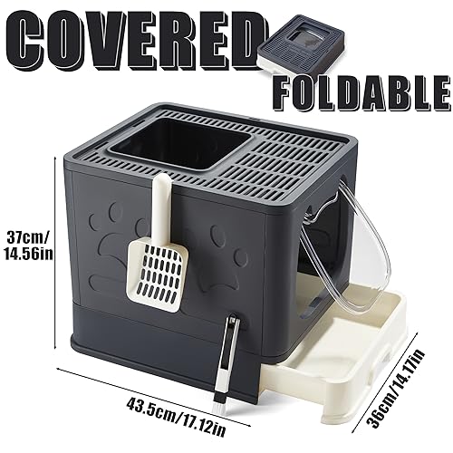 Caja de arena para gatos con tapa mediana Gefryco miniatura 2