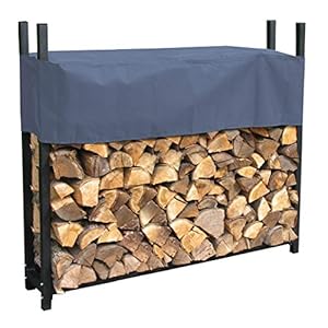 QUICK STAR Metalen brandhoutrek Antraciet 120 x 25 x 120 cm Tuin brandhoutopslag 0,5 m3 stapelhulp buiten met…