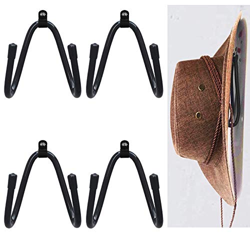 Strong Adjustable Cowboy Hat Rack Hat Holder Hat Organizer Hat Wall Mount - 4/PK No Hat