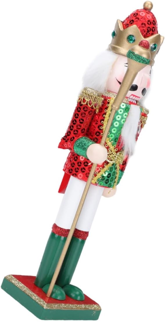 Wooden Nutcracker Figurine Puppet Christmas Decoration Xmas Nutcracker Ornament Holiday Tabletop Decor