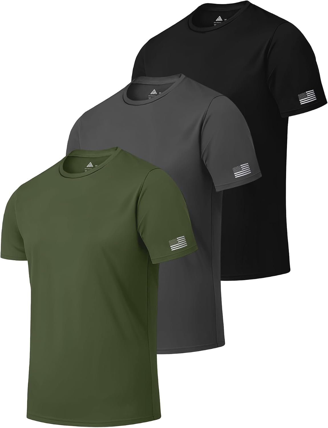 ZITY 3 Pack Men's Swim Shirt UPF 50+ Rash Guard Short Sleeve Sun Protection T-Shirts Fishing Beach Workout Shirts