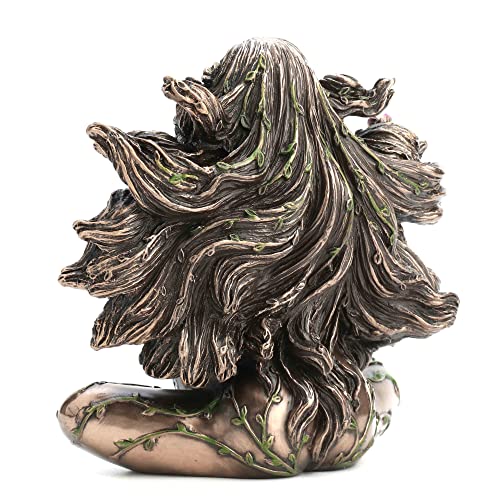 Estatua de Madre Gaia Embarazada Sentada de Resina y Bronce miniatura 4