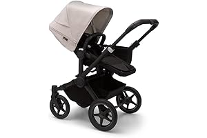 Bugaboo Donkey 5 Monochrome Complete Single Stroller, Converts to Side-by-Side Double Stroller,...