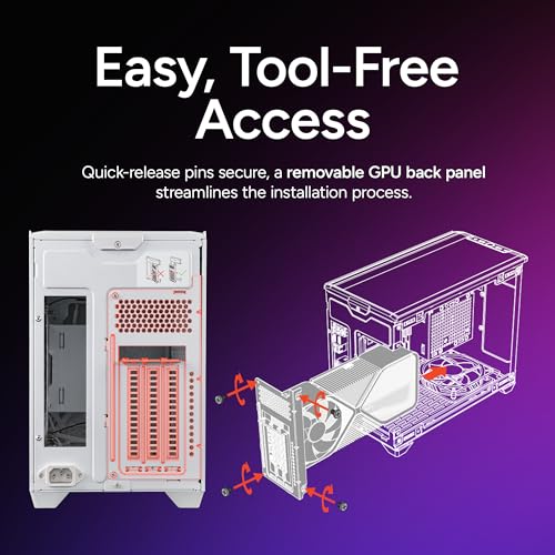 Image of Cooler Master NR200P V2 White Mini-ITX PC Case Ready, SFX Fit PSU Ready to Install, 280mm AIO Support, 357mm Vertical GPU Mount, Designed Ready Nvidia RTX 5090 | AMD RX 9070 XT, Tempered Glass, DIY