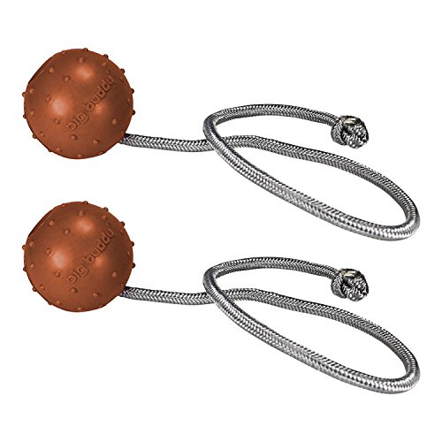 big buddy Perros Balón de Fútbol Caucho Lanzamiento Cuerda Diámetro 2 x, Color Marrón