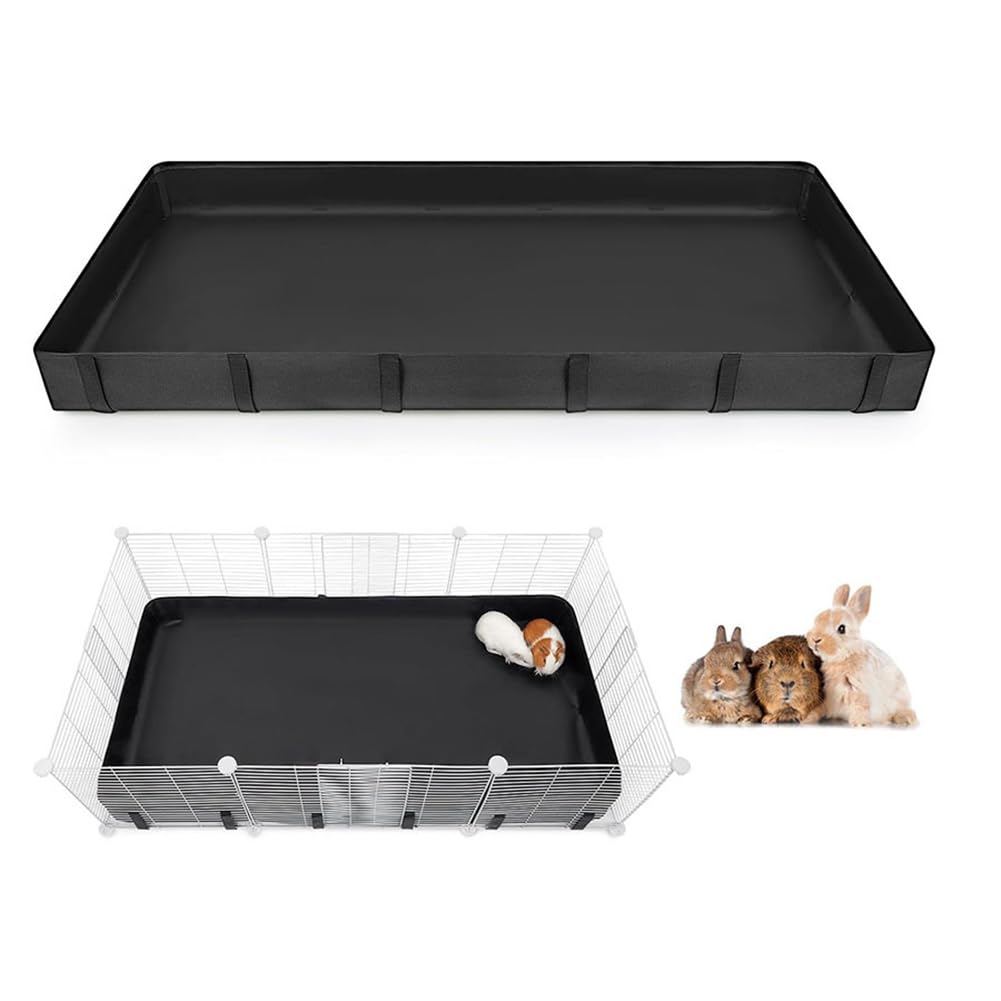 Housse de cage de cochons d'Inde imperméable fond pour habitat de petits animaux en toile pour lit de chinchilla (105 x 69 x 11 cm)