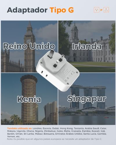 Consejos y reviews para comprar Adaptadores corriente uk para comprar online. 11 Imagen adicional