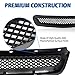 Kspeed Front Bumper Grille Fit 1996 1997 1998 for Civic CX/DX/EX/LX/HX,ABS Plastic Type-R Black Mesh Front Upper Grill Guard Replacement Part