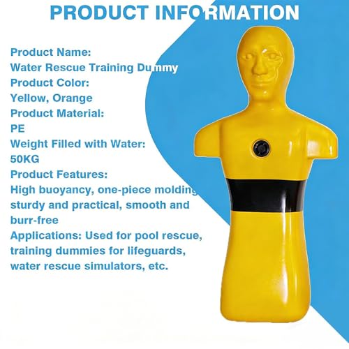 Muñeco de entrenamiento para rescate acuático naranja miniatura 2