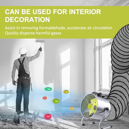Utility Blower,8 Inch Exhaust Fan,2500R/MIN High Velocity Portable Ventilator