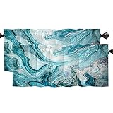 Jacrane Blue Quicksand Valance Curtains Abstract Art Kitchen Valance Farmhouse Valance for Bedroom B