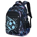 Amythe Zaino per Ragazzi - Scuola Elementare e Media - Zaino Ragazzo Grande Luminoso Notturno con Scomparto 15.6" Laptop, Ergonomico, Idrorepellente, Zaini Casual Adolescenti, Nero