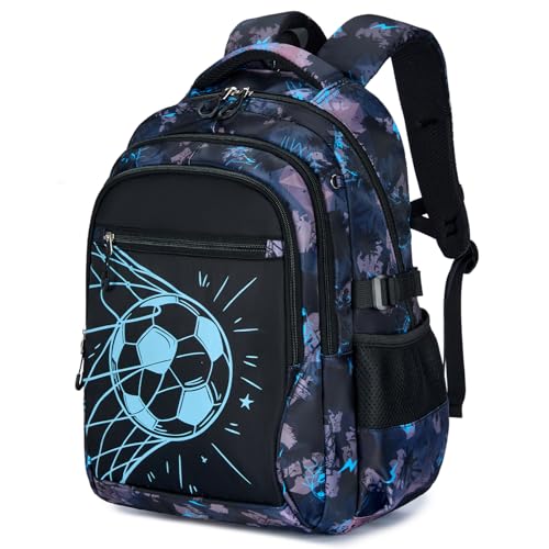 Amythe Mochila Escolar Niños   Mochila Colegio Chicos Luminosa Nocturna para portátil 15.6”, Ergonomica, Impermeable, Gran Mochilas para Adolescentes Vuelta al Cole, Negro