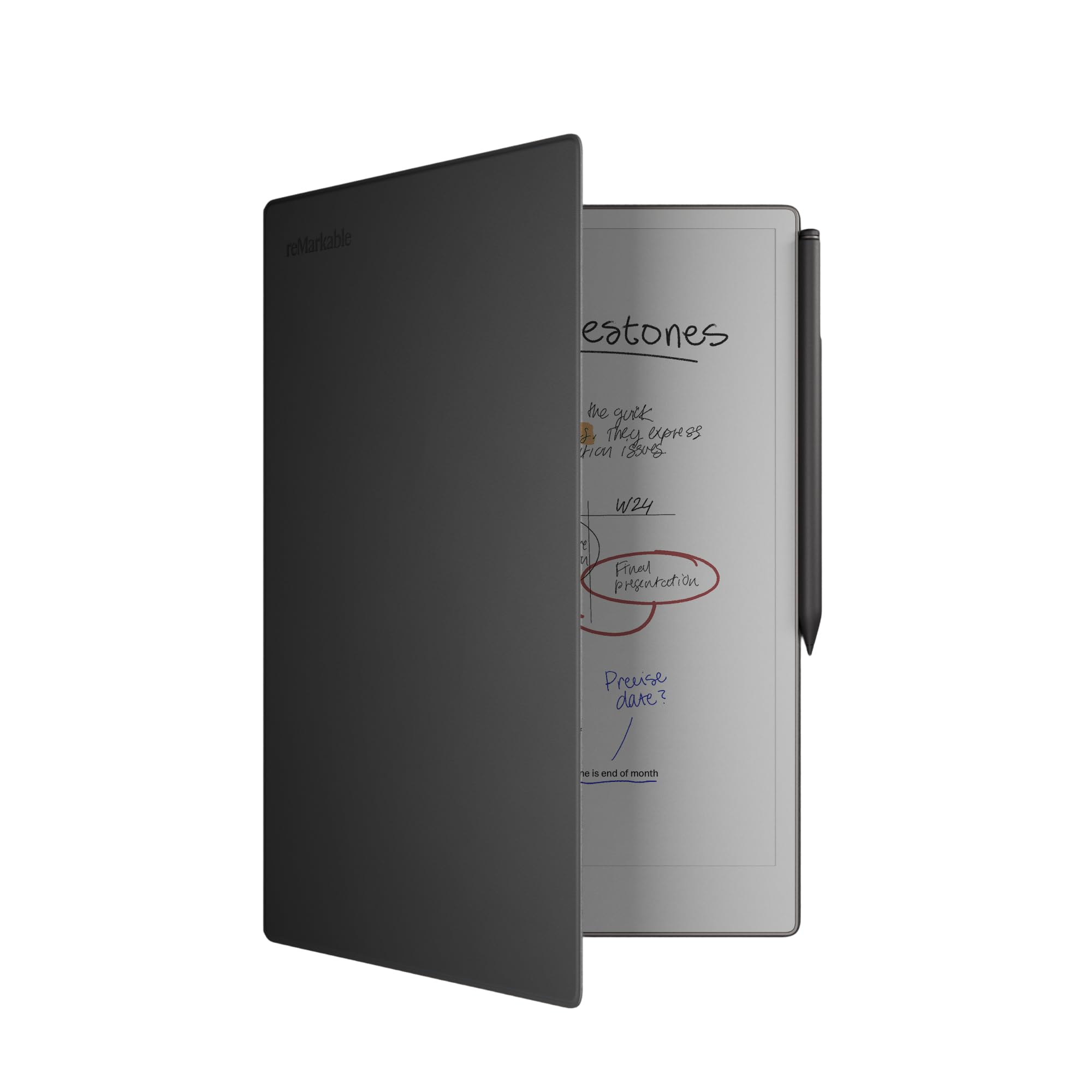 reMarkable Book Folio | Leather Case for Paper Pro | Black