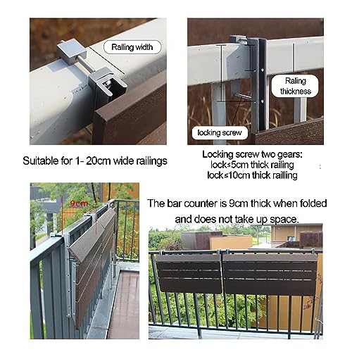Table de bar pliante pour balcon pour créer votre propre coin de paradis suspendu - 4