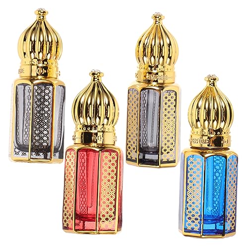 Holibanna Botellas De Perfume Vacías De Vidrio Vintage De Frascos Decorativos Recargables Con Tapa Para Viajes y Uso Diario