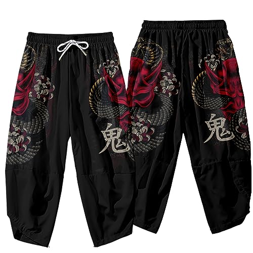 DOSLAVIDA Men's Kimono Cargigan Suits Lightweight 2 Piece Beach Outfits Japanese Open Front 3/4 Sleeve Shirt & Shorts4