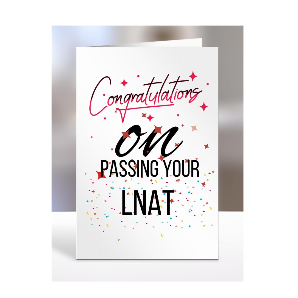 Congratulations on passing your LNAT Card, Gifts for Men or Women, Presents for Christmas, Greetings Card, Him, Her, Female, Male, A5-115_60