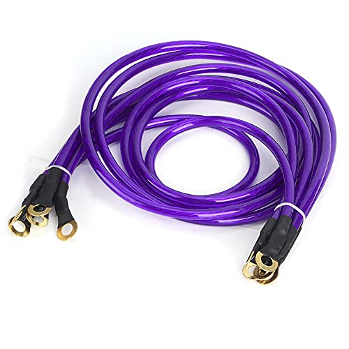 Car Grounding Kit Cables Universal 5Point Car Grounding Wire Strengthened Ground Cable System Kit Modificationpurple (Purple) #TOP4