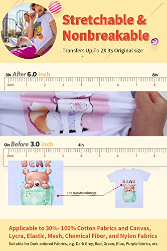 Bestechno Improved Heat Transfer Paper For Light T-Shirts (24 Sheets, 8.5X11) - Printable Htv Vinyl For Inkjet & Laserjet Printers - Iron-On Transfers For T-Shirts (6 Sheets+2 Teflon Paper) #TOP7